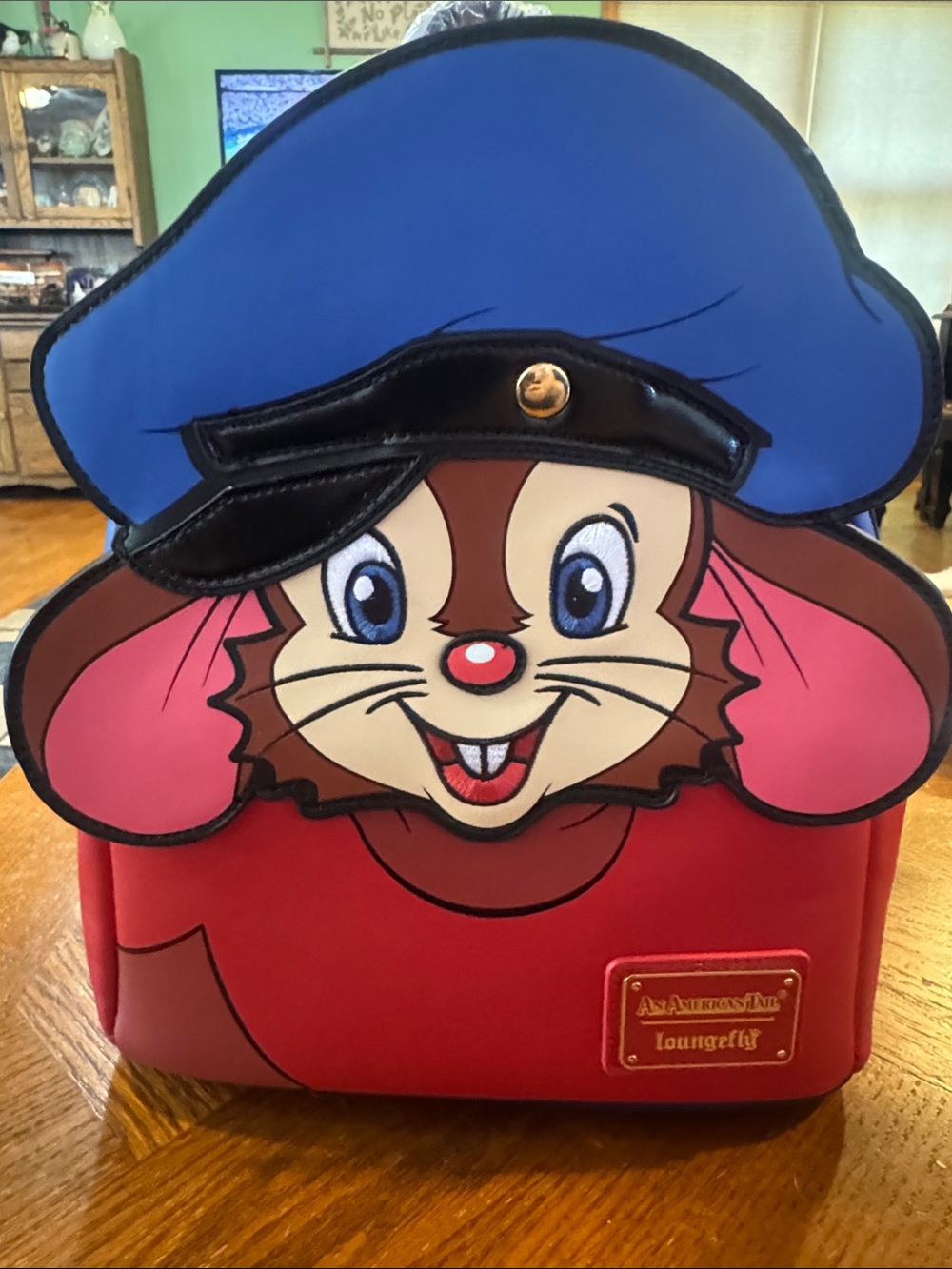 Loungefly An American Tail Fievel Backpack - Blue, Red, Pink